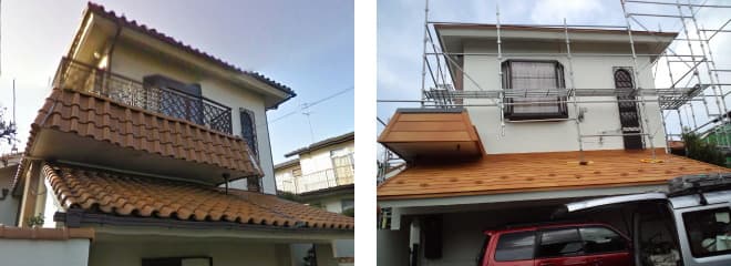 横浜市旭区の屋根修理、屋根葺き替え例